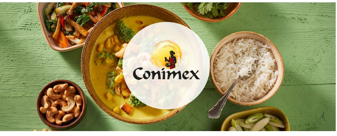 Conimex meal and logo