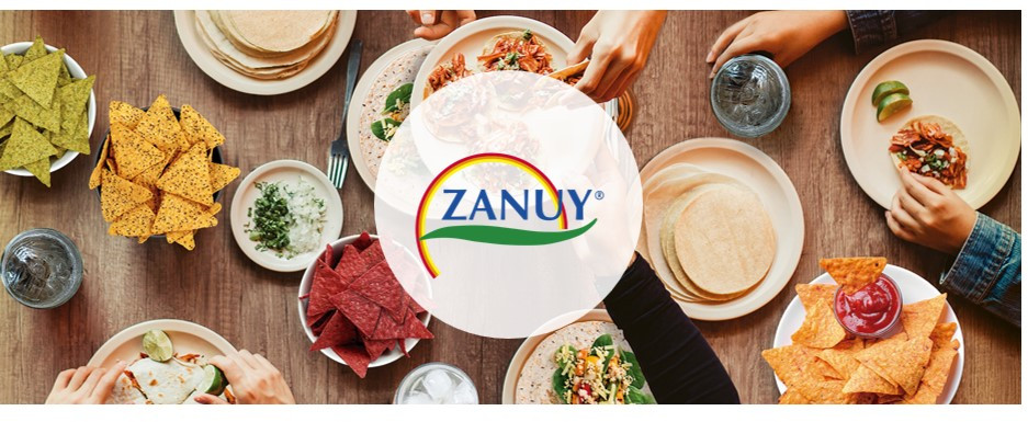 Zanuy Tex Mex meal and logo